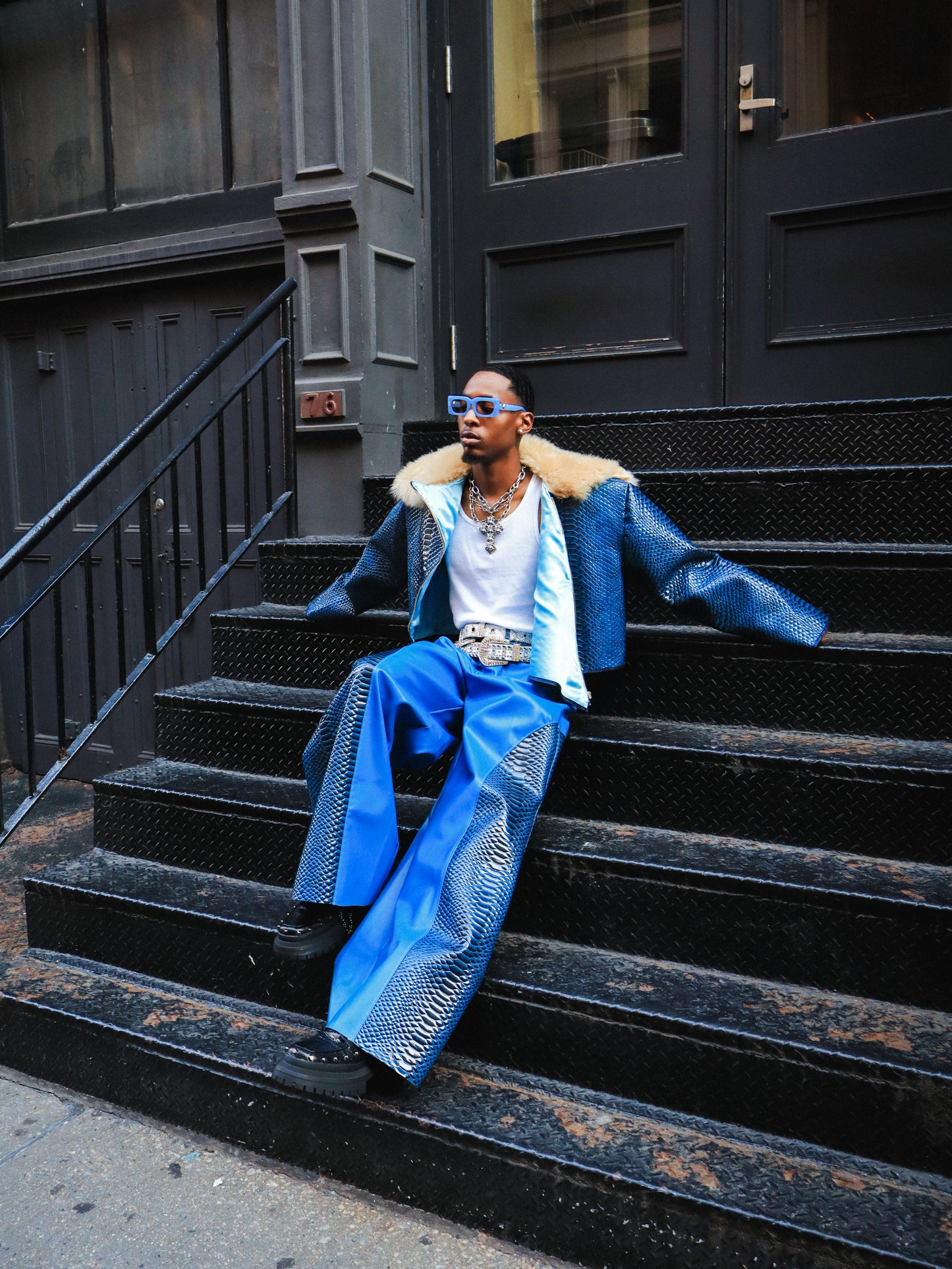 "Blue Dynasty" Wide Leg Pants