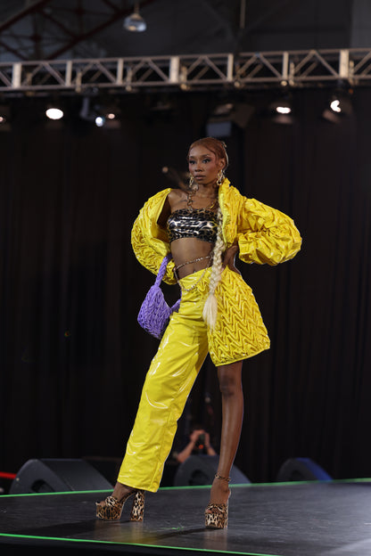 "Golden Voltage" Smocking Jacket