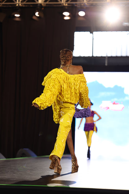 "Golden Voltage" Smocking Jacket