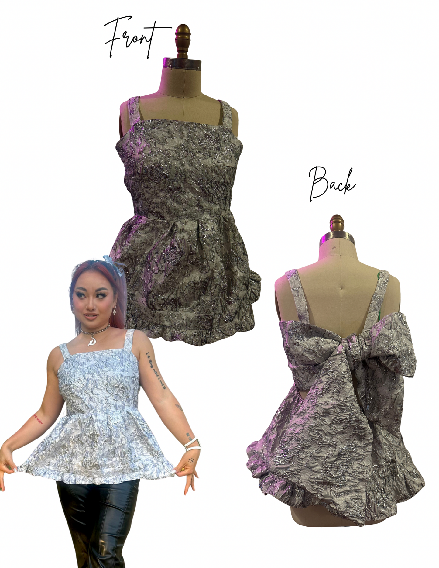 ONE OFF Moon Crinkle Babydoll Top