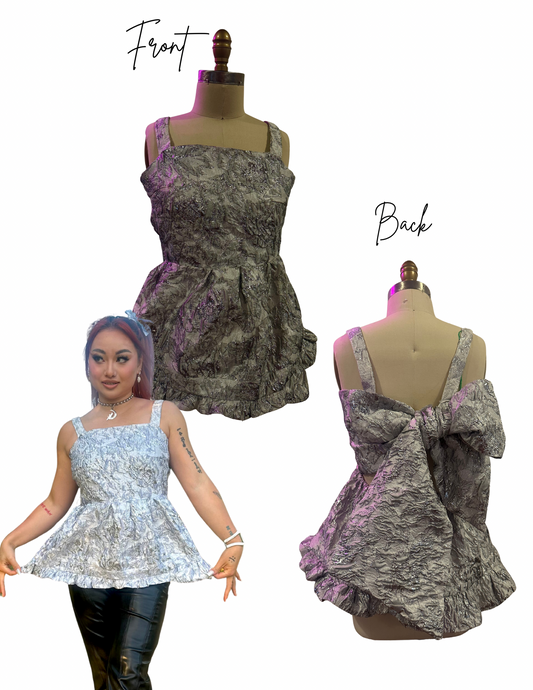 ONE OFF Moon Crinkle Babydoll Top