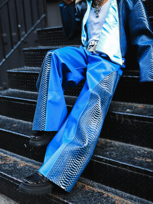 "Blue Dynasty" Wide Leg Pants