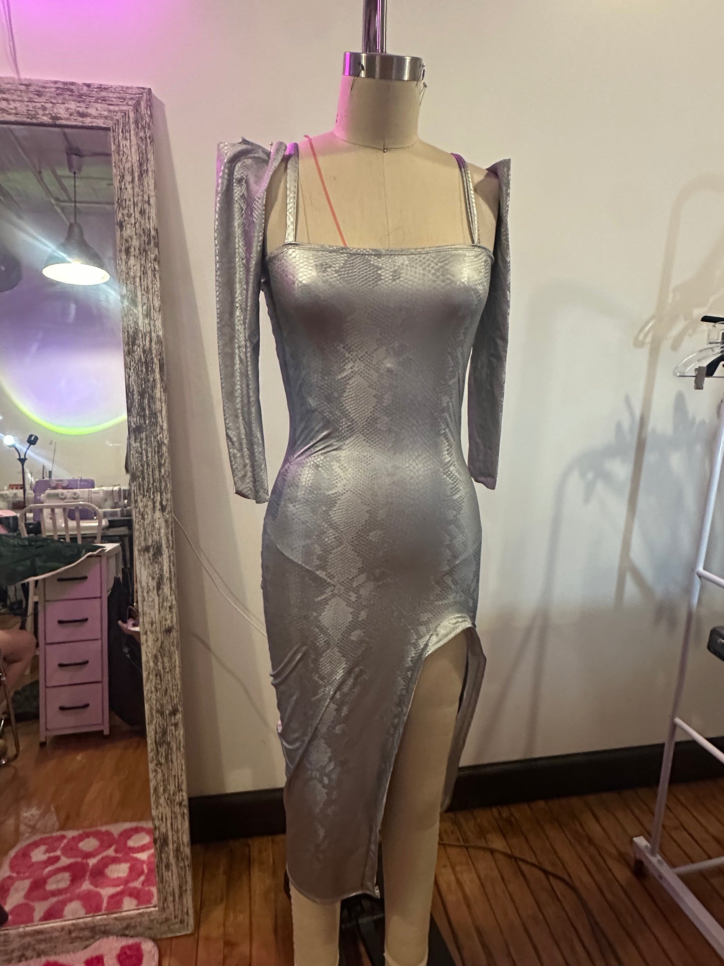 ONE OFF Chrome Serpent Dress