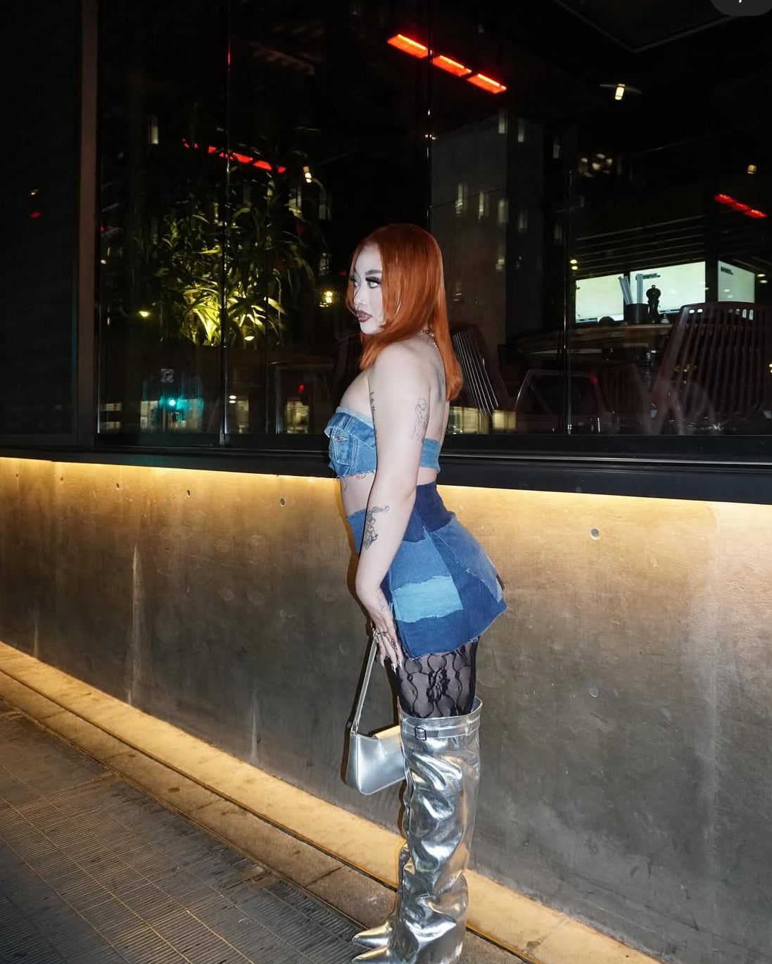 DENIM RIFT MINI SKIRT