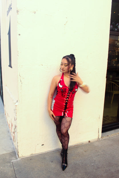 ONE-OF-ONE RED COURTSIDE DRESS