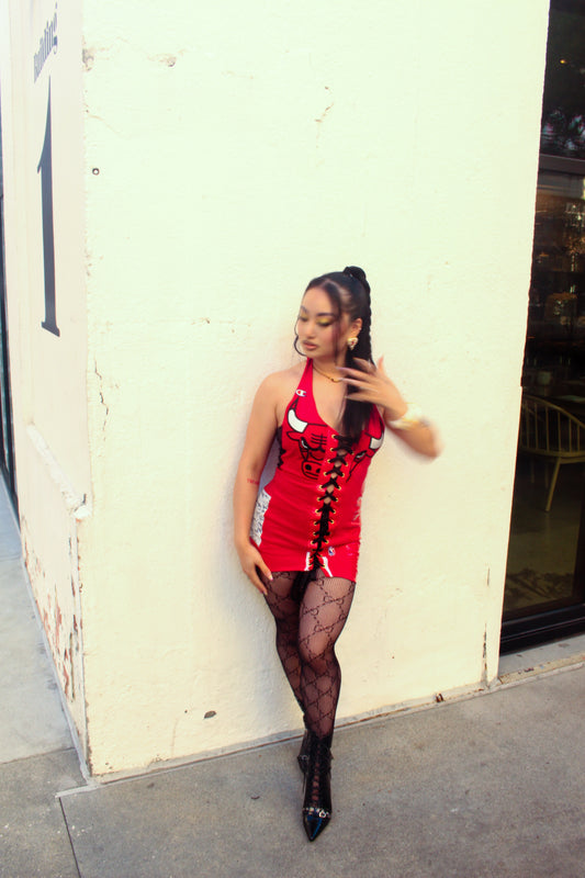 ONE-OF-ONE RED COURTSIDE DRESS