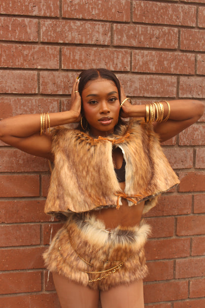 THE WAN SIGNATURE FUR SHORTS(WOLF)