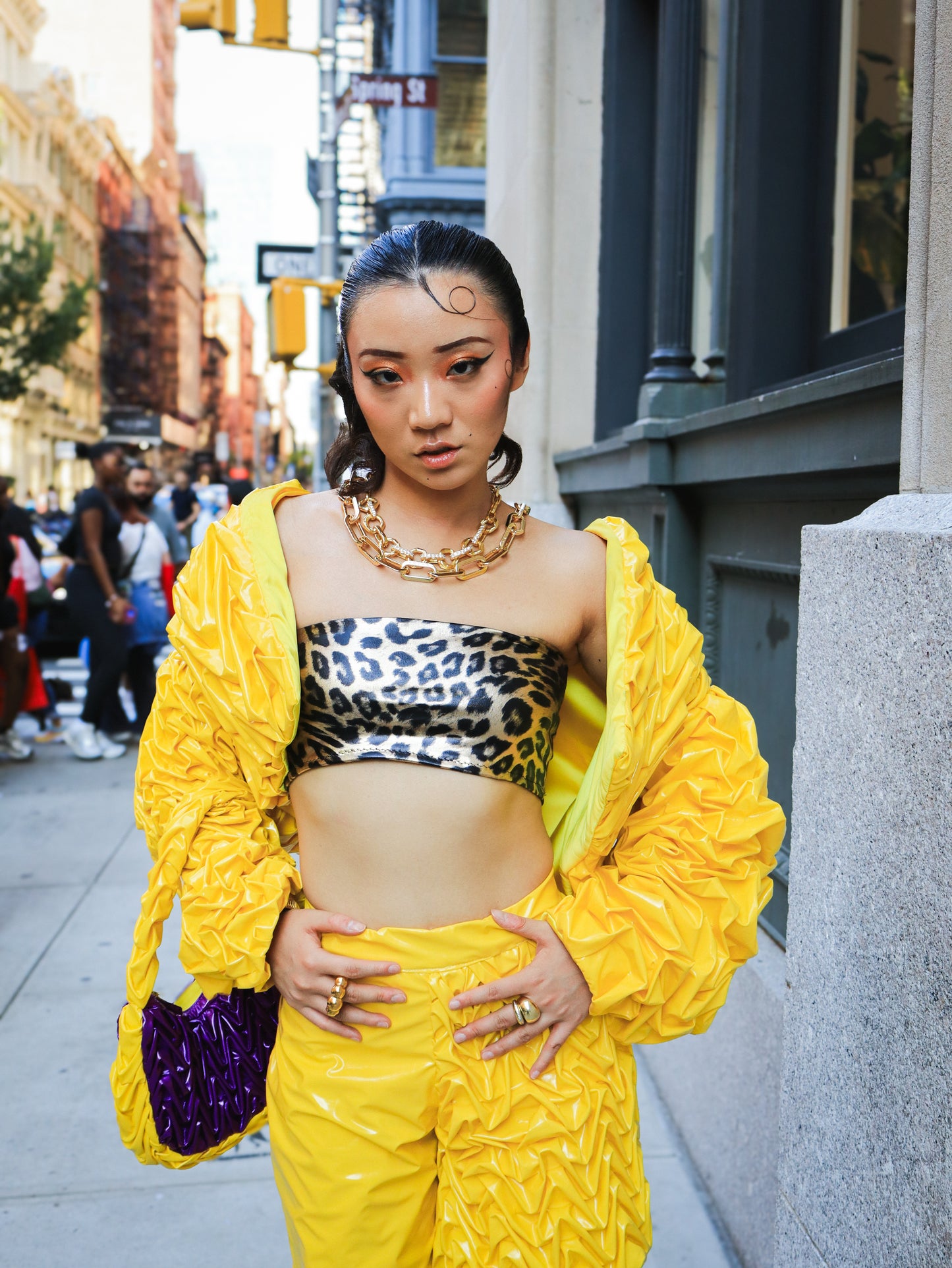 "Golden Voltage" Smocking Jacket