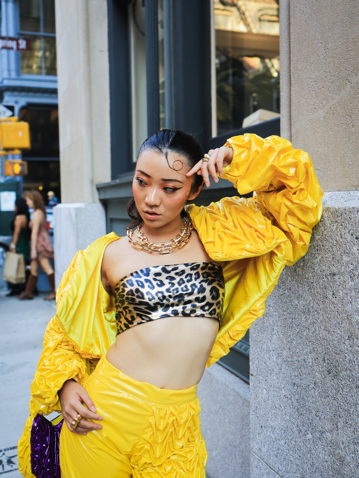 "Golden Voltage" Smocking Jacket